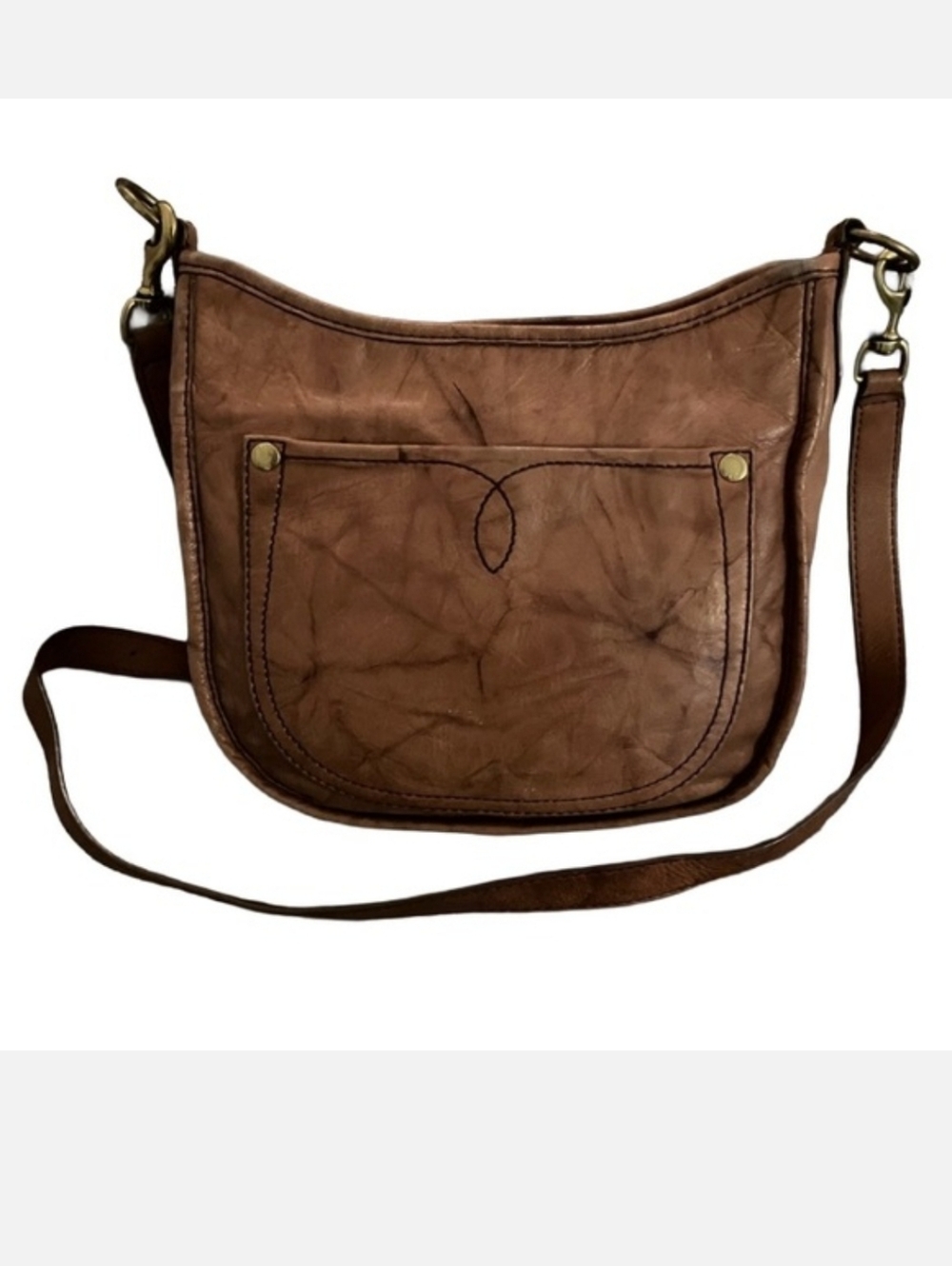 BEAUTIFUL CONDITION!! FRYE CAMPUS Rivet Saddle Leather Crossbody Bag